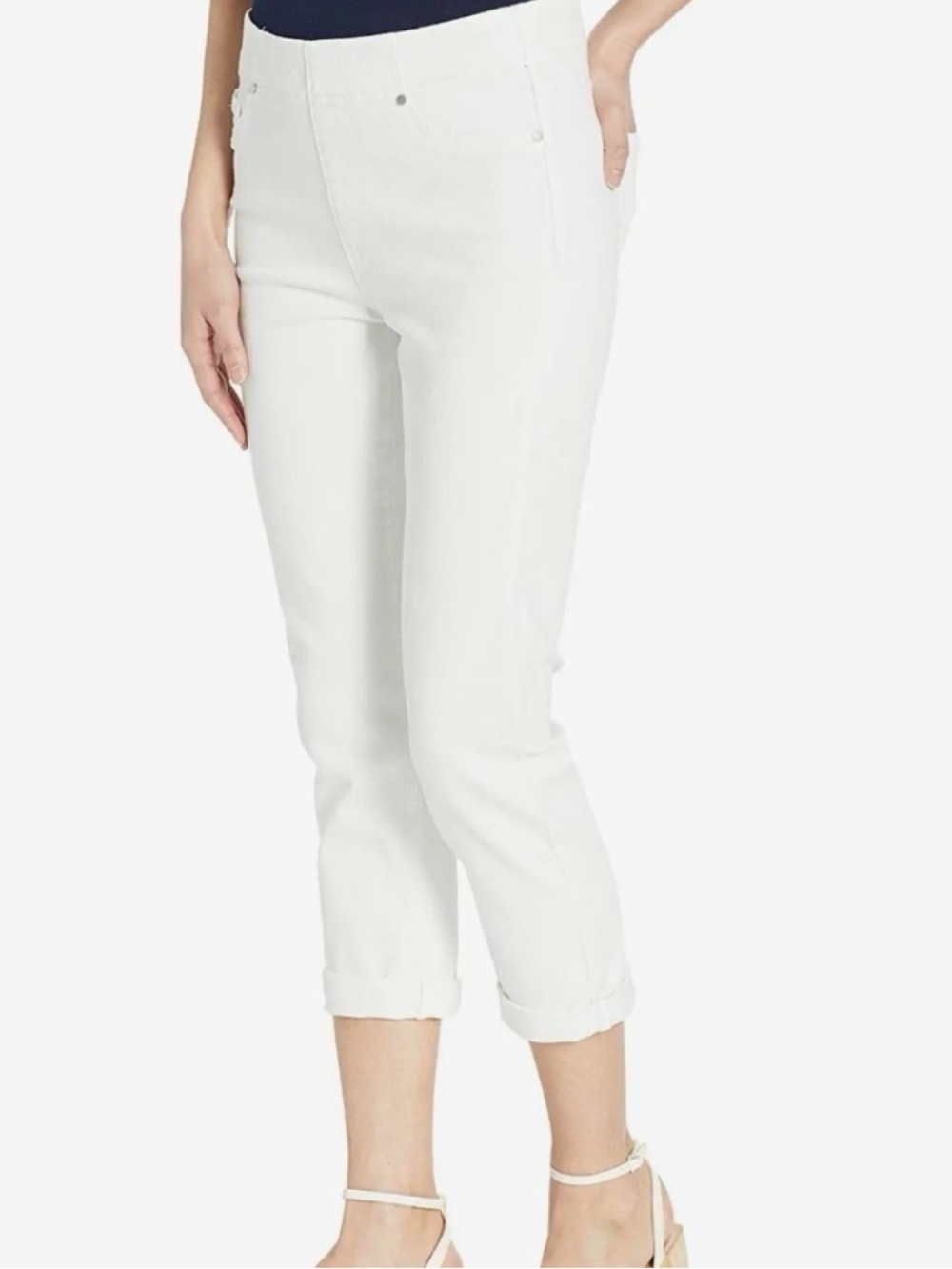 Liverpool White Cropped Ankle Jeans